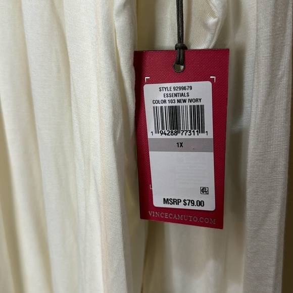 Vince Camuto Open-Front Long-Line Cardigan - Ivory - Picture 5 of 5